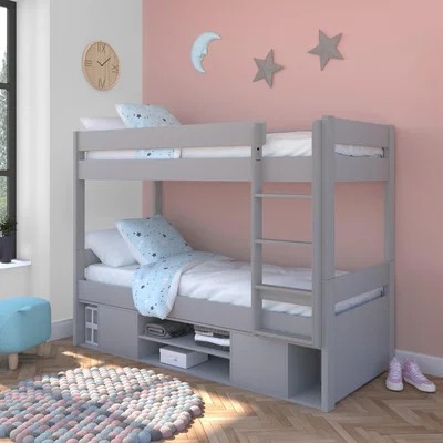 Dunelm Stompa Uno Bunk Bed With Under Bed Storage, Pine Grey