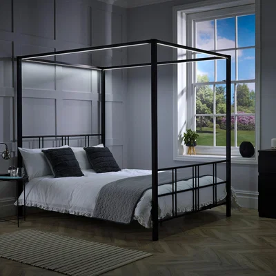 Dunelm X Rocker Fern 4 Poster Bed with LED Lights