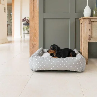 Dunelm Lords and Labradors Balmoral Spotty Box Dog Bed