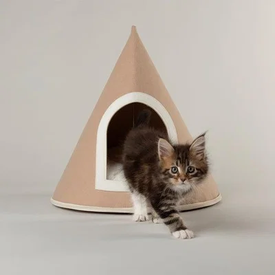 Dunelm Scruffs Stockholm Felt Cone Cat Bed