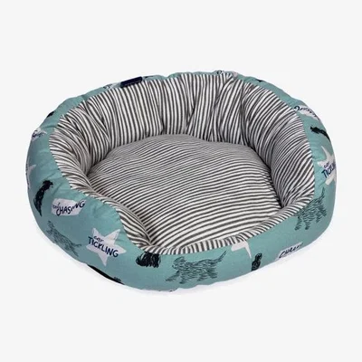 Dunelm Battersea Playful Dogs Round Deluxe Slumber Dog Bed