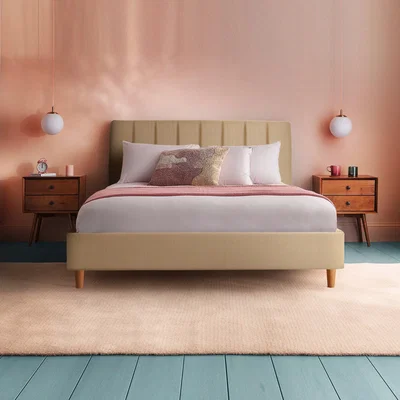 Dunelm Silentnight Octavia Bed Frame, Woven Sandstone
