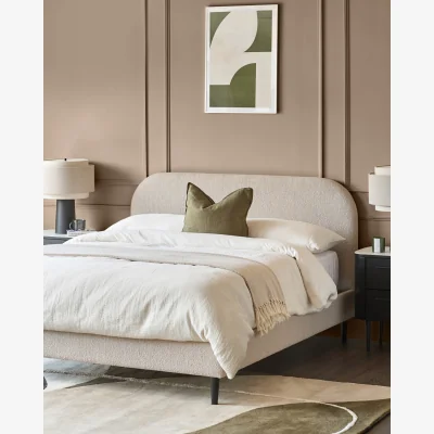 Danetti Hampton natural soft boucle king bed