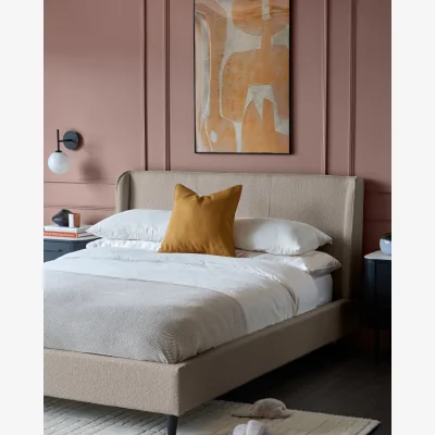 Danetti Paolo Natural Soft Boucle King Bed