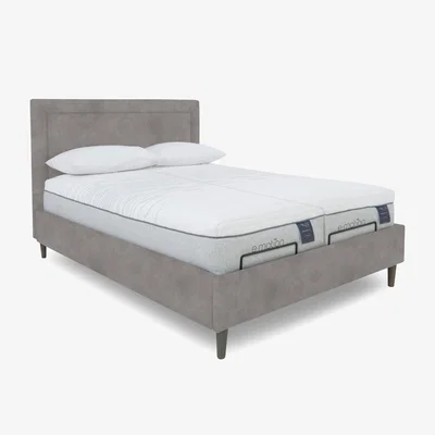 Furniture Village E-Motion Yumi Dual Adjustable Bed Frame with Massage Function - Single - Dapple Oyster