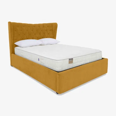 Furniture Village Highgrove - Bauer Electric Ottoman Bed Frame - Super King - Plush Corn