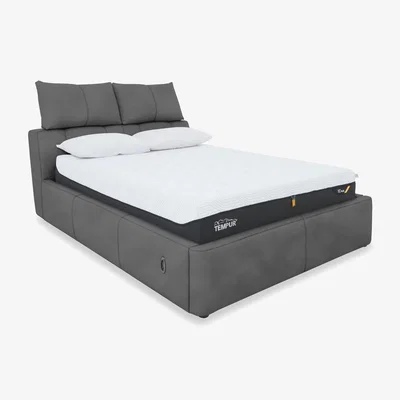 Furniture Village Tyrell Fabric Electric Ottoman Bed Frame - Super King - Graphite