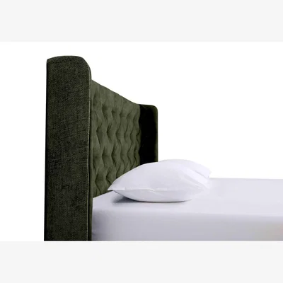Furniture Village TEMPUR - Arc Ergo Smart Base Bed Frame with Luxury Headboard - King Size - Mustard