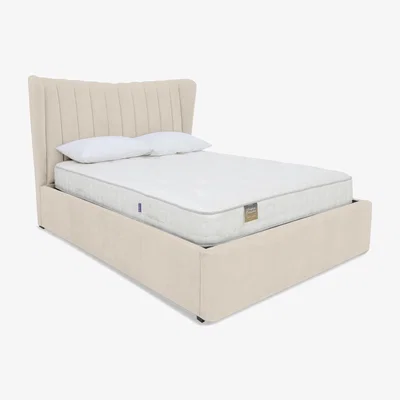 Furniture Village Highgrove - Bourne Electric Ottoman Bed Frame - King Size - Plush Ecru