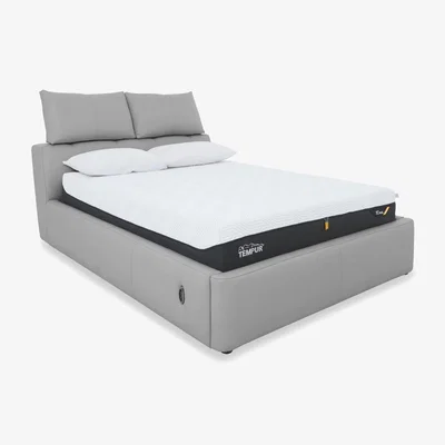 Furniture Village Tyrell Leather Electric Ottoman Bed Frame - King Size