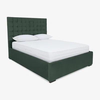 Furniture Village Sleep Story - Dice Electric Ottoman Bed Frame - Small Double - Plush Emerald