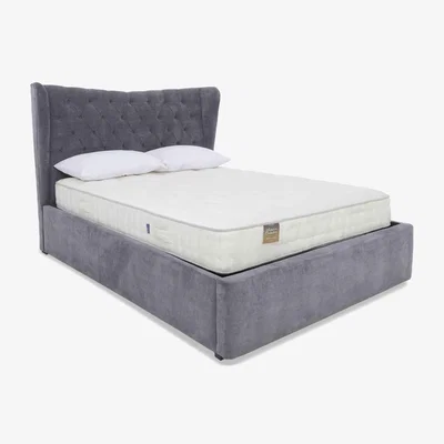 Furniture Village Highgrove - Bauer Electric Ottoman Bed Frame - Double - Aston Steel