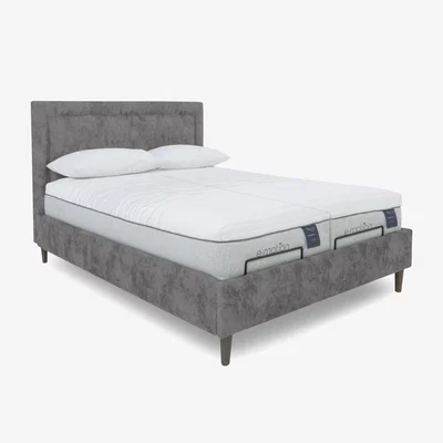 Furniture Village E-Motion Yumi Dual Adjustable Bed Frame with Massage Function - Single - Daytona Pebble