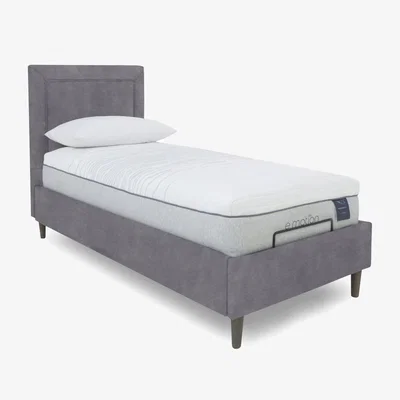 Furniture Village E-Motion Yumi Dual Adjustable Bed Frame with Massage Function - Single - Aston Steel