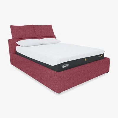 Furniture Village Tyrell Fabric Manual Ottoman Bed Frame - Super King - Red