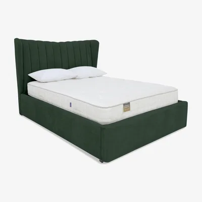 Furniture Village Highgrove - Bourne Electric Ottoman Bed Frame - Double - Plush Emerald