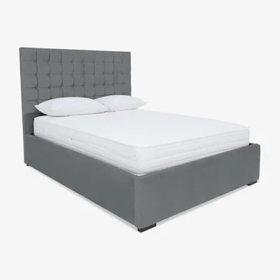 Furniture Village Sleep Story - Dice Electric Ottoman Bed Frame - Super King - Plush Arctic Grey