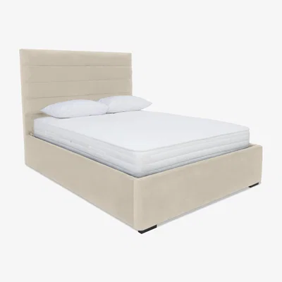 Furniture Village Sleep Story - Horizon Electric Ottoman Bed Frame - Double - Plush Ecru