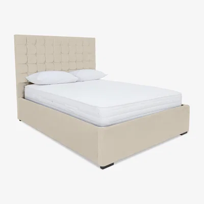 Furniture Village Sleep Story - Dice Electric Ottoman Bed Frame - Small Double - Plush Ecru