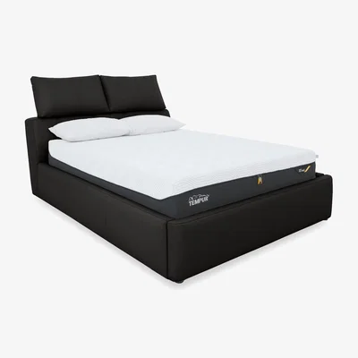 Furniture Village Tyrell Leather Manual Ottoman Bed Frame - Super King