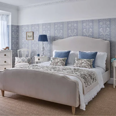 French Bedroom Cloud Dreamer Velvet Upholstered Bed (Double Bed)