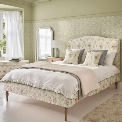 French Bedroom Windsor Garden Floral Upholstered Bed (Double Bed)