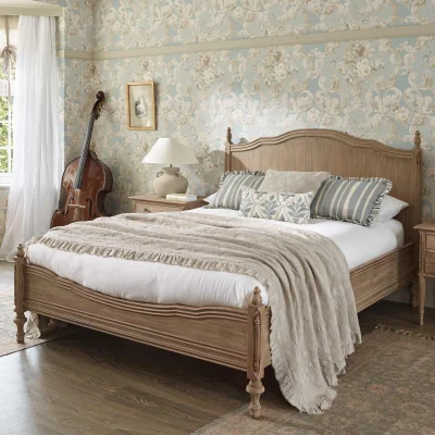 French Bedroom Clair de Lune Carved French Bed (Large Emperor Bed)