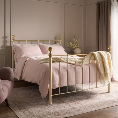 Feather & Black George Bed, King - Pocket Sprung, Cream