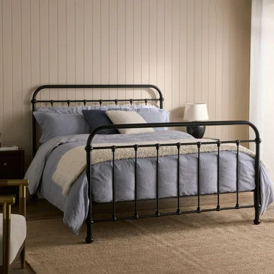 Feather & Black Oliver Bed, Single - Black, Single