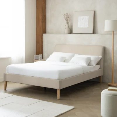 Habitat Habitat Ren Double Bed Frame - Beige