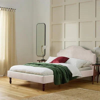 Habitat Habitat Sophia Kingsize Velvet Bed Frame - Natural