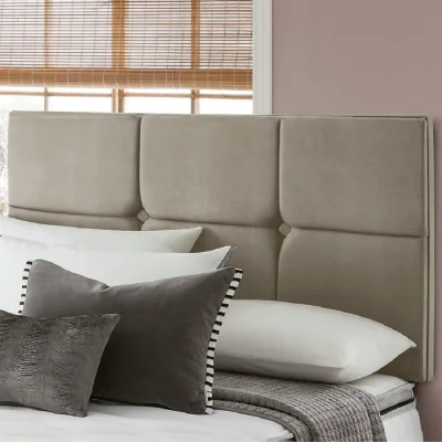 Habitat Silentnight Arezzo Velvet  Double Bed Headboard - Mink
