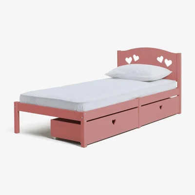 Habitat Habitat Mia Single Bed Frame With 2 Drawers - Pink