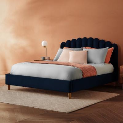 Habitat Silentnight Oriana Superking Velvet Bed Frame - Blue