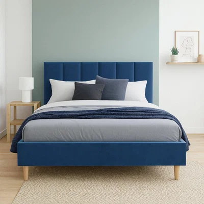 Habitat Millbrook Beds Double Wooden Bed Frame - Blue
