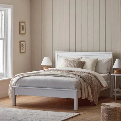 Habitat Habitat Brooklyn Small Double Wooden Bed Frame - White