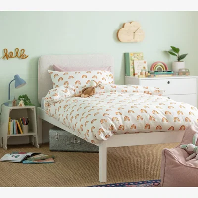 Habitat Habitat Shaun Single Platform Bed With Headboard - White