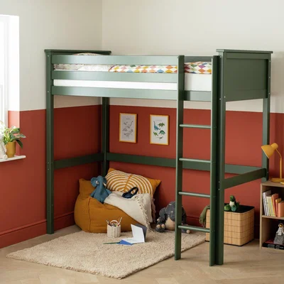 Habitat Habitat Brooklyn High Sleeper Bed Frame - Green