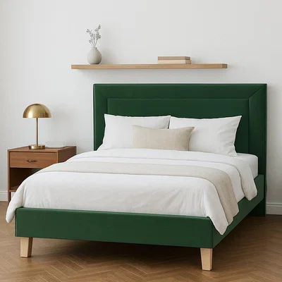 Habitat Millbrook Beds Border Kingsize Wooden Bed Frame - Green