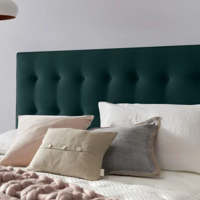 Habitat Silentnight Hayez Velvet Double Bed Headboard - Peacock