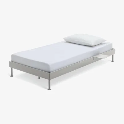 Habitat Habitat Maddox Single Metal Bed with Bedside - Off White