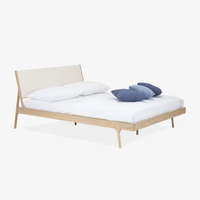 Heal's Gazzda Fawn King Size Bed White Webbing With Slats
