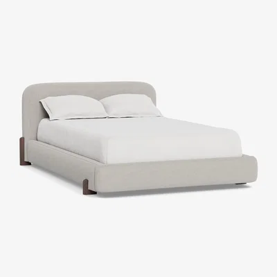 Heal's Heal's Nuvola King Bed Capelo Linen-Cotton Sea Salt Black Painted Feet