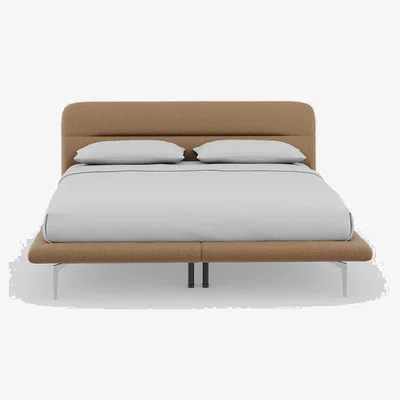 Heal's Heal's Gia Bed Super King Siena Cotton Clay Box Sprung Chrome Feet