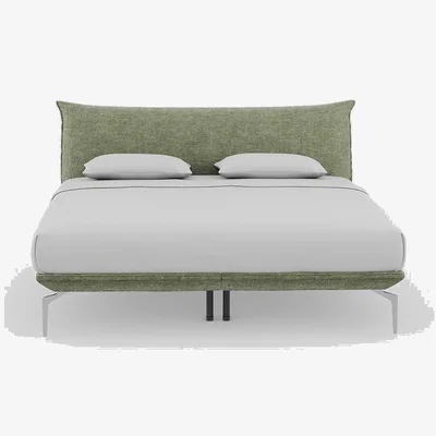 Heal's Heal's Aria Bed Super King Nova Velluto Bilbao Box Sprung Chrome Feet