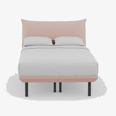 Heal's Heal's Aria Bed Double Siena Cotton Dusky Pink Slats Black Feet