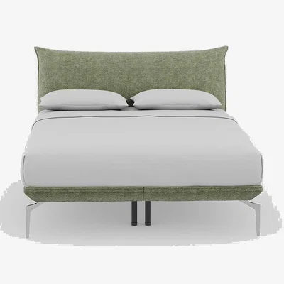 Heal's Heal's Aria Bed King Nova Velluto Bilbao Slats Chrome Feet