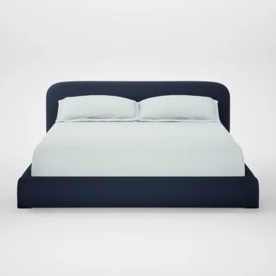 Heal's Heal's Nuvola Bed Super King Smart Cotton Linen Indigo Black Feet