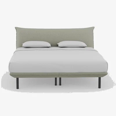 Heal's Heal's Aria Bed Super King Siena Cotton Pistachio Slats Black Feet