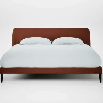 Heal's Heal's Wallis Bed Super King Smart Cotton Linen Rust Black Feet